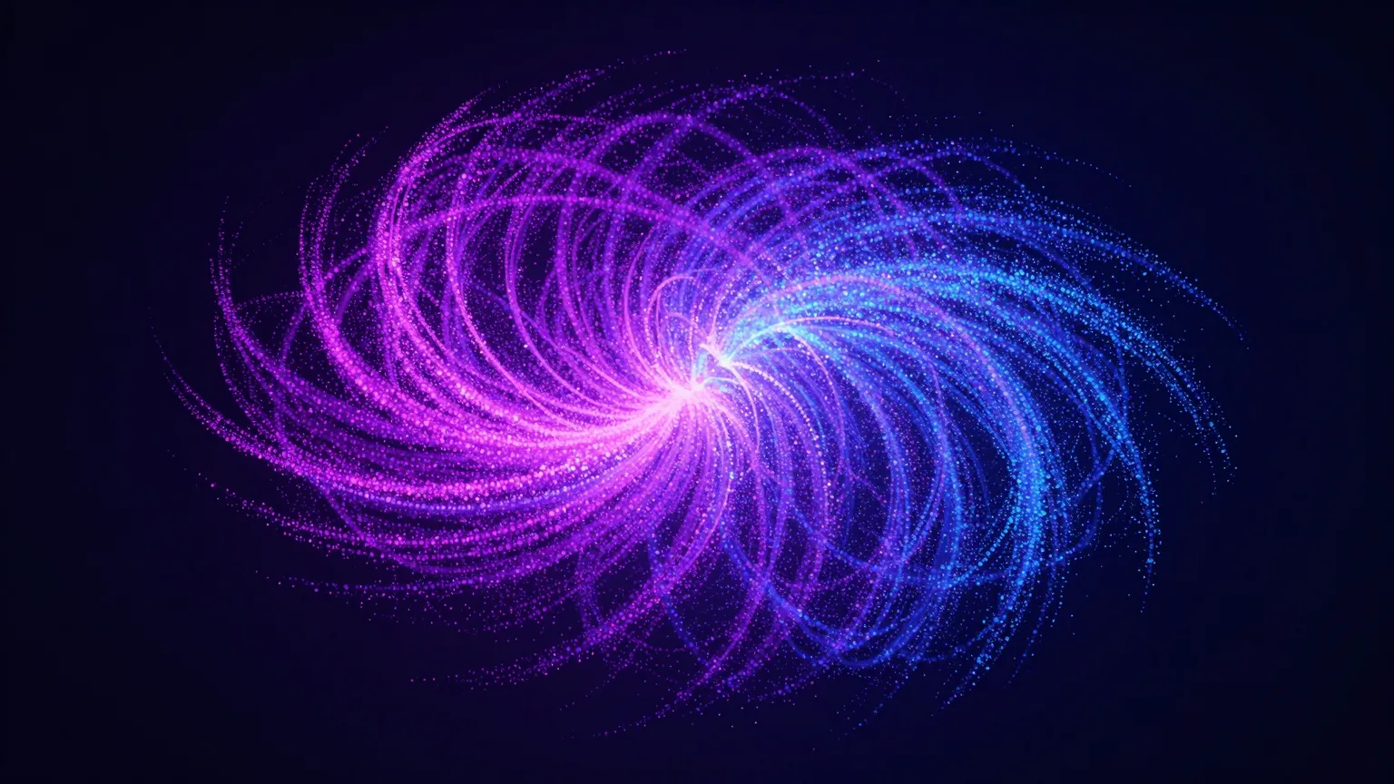 An abstract visualisation of latent space as converging particles.